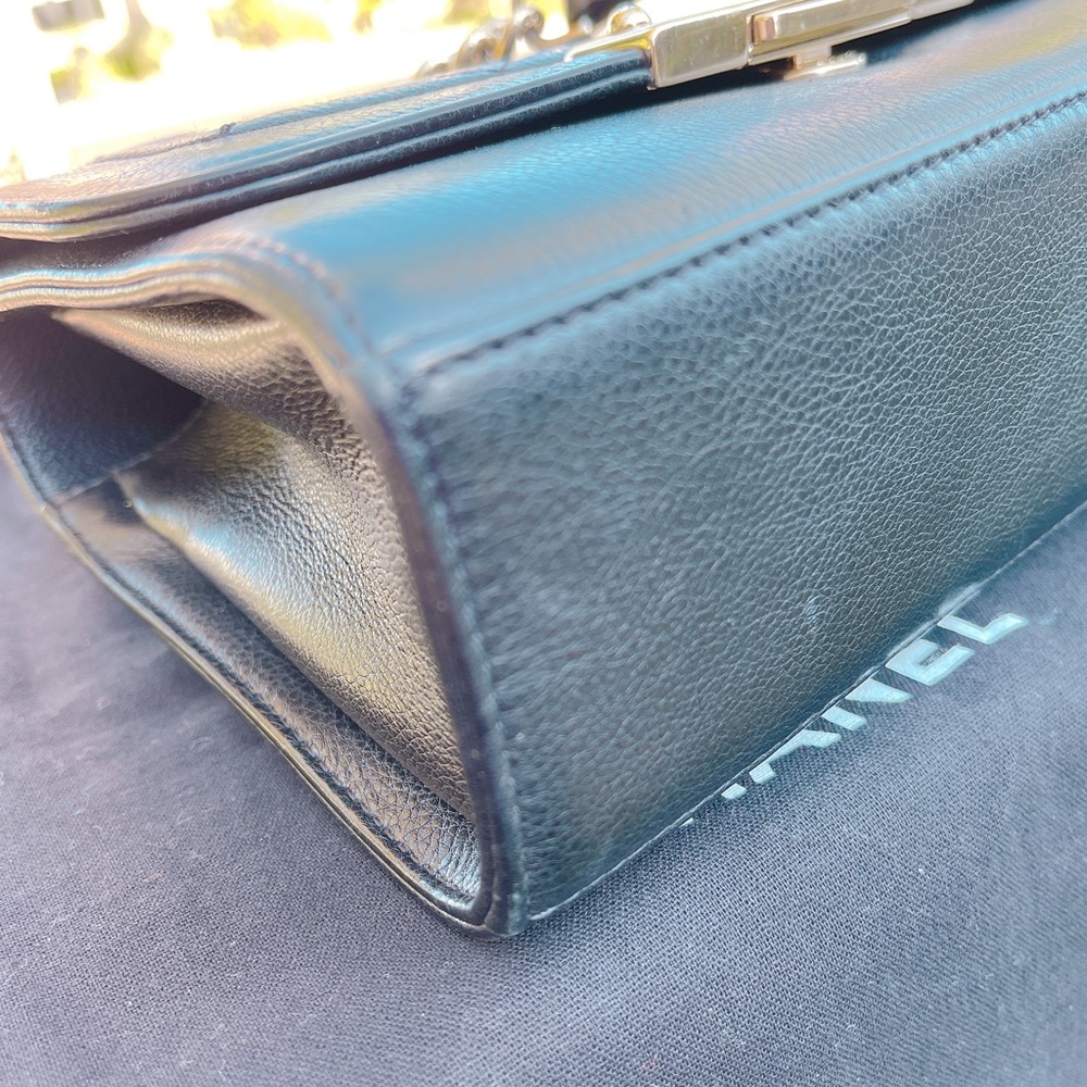 Chanel Flap Bag with Black with soft Handle Crossbody - Picture 6 of 8